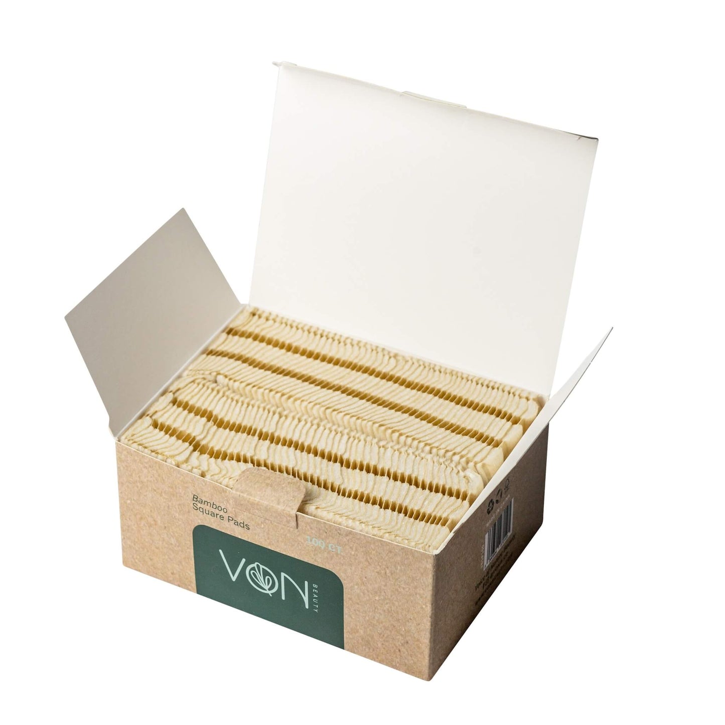Von Beauty Biodegradbale Bamboo Pads Open Box