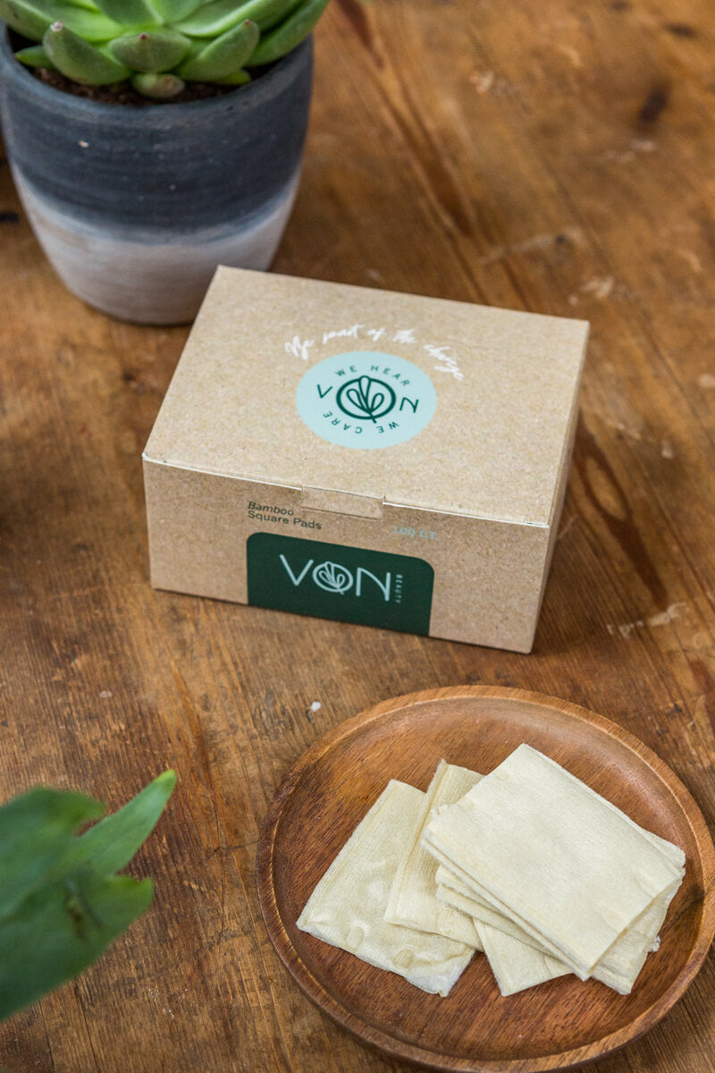 Von Beauty Biodegrable Bamboo Pads Life Style
