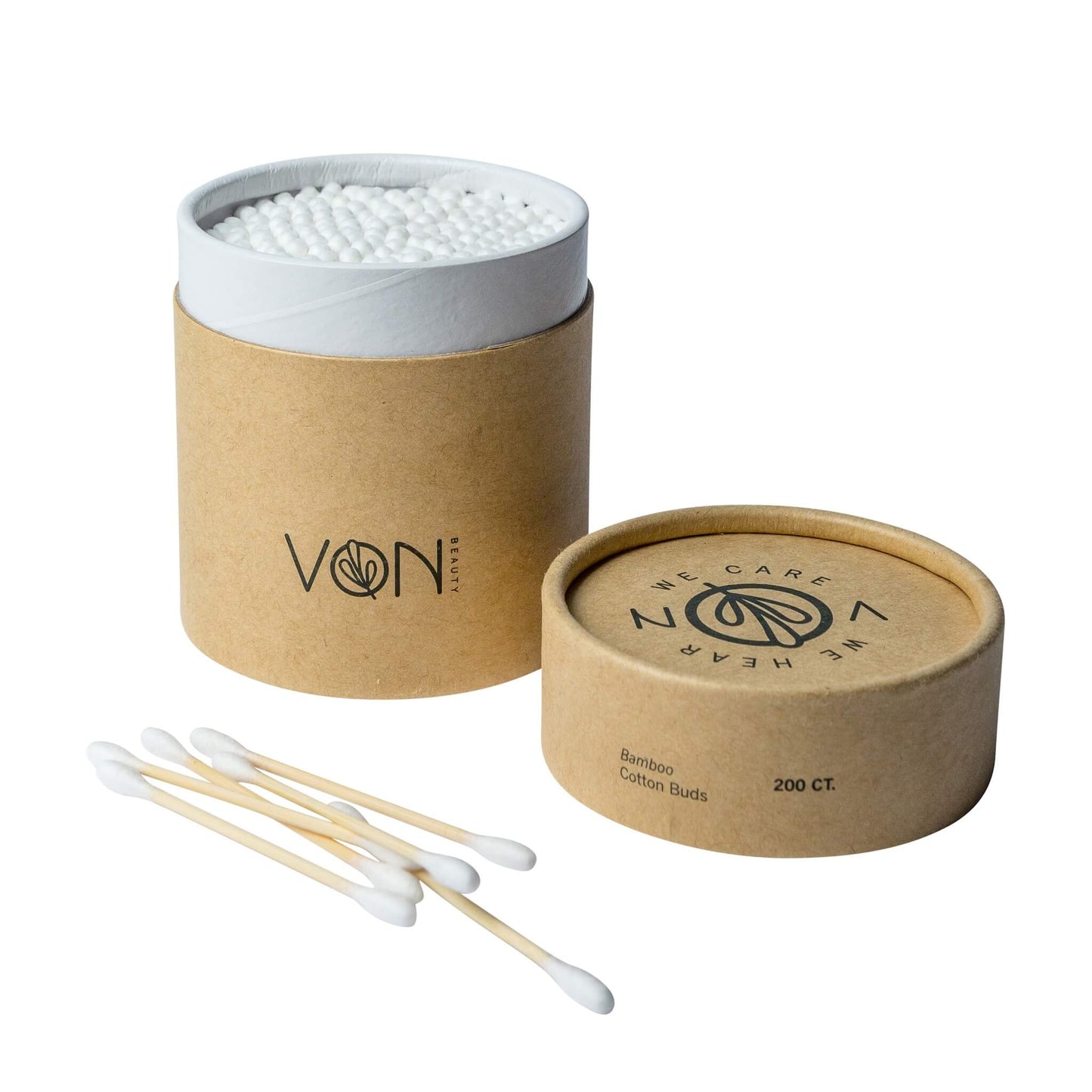 Von Beauty Classic Bamboo Cotton Buds Open Box