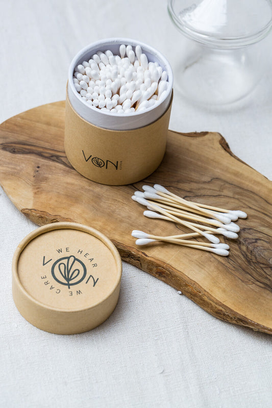 Von Beauty Classic Bamboo Cotton Buds Open Box Life Style
