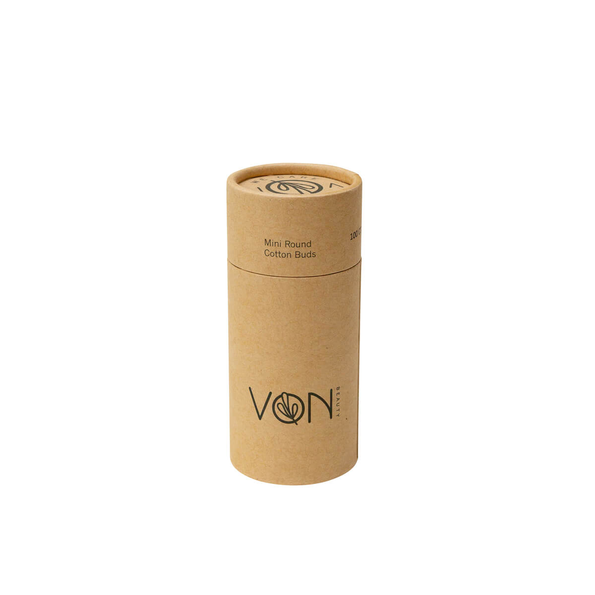 Von Beauty Mini ROund Organic Cotton Buds Box Biodegradable Packaging