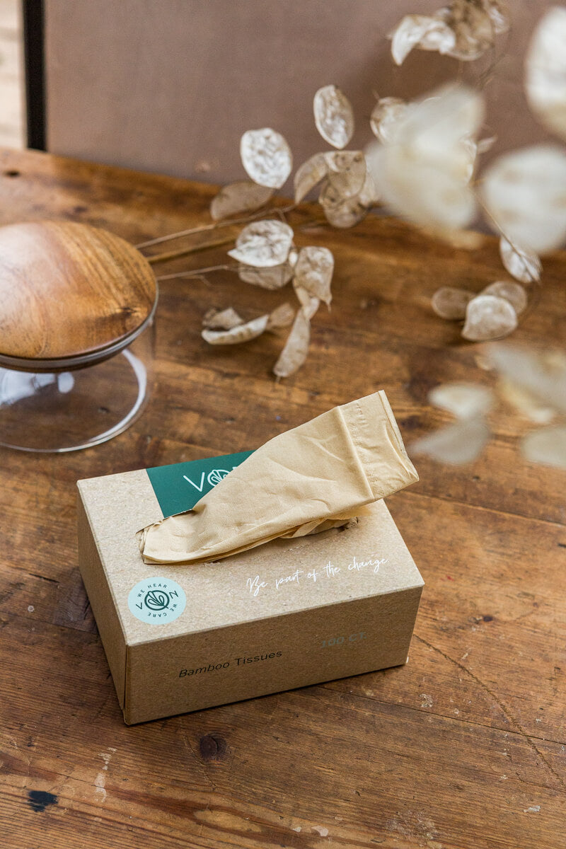 Von Beauty Biodegradable Bamboo Tissue Box Life Style